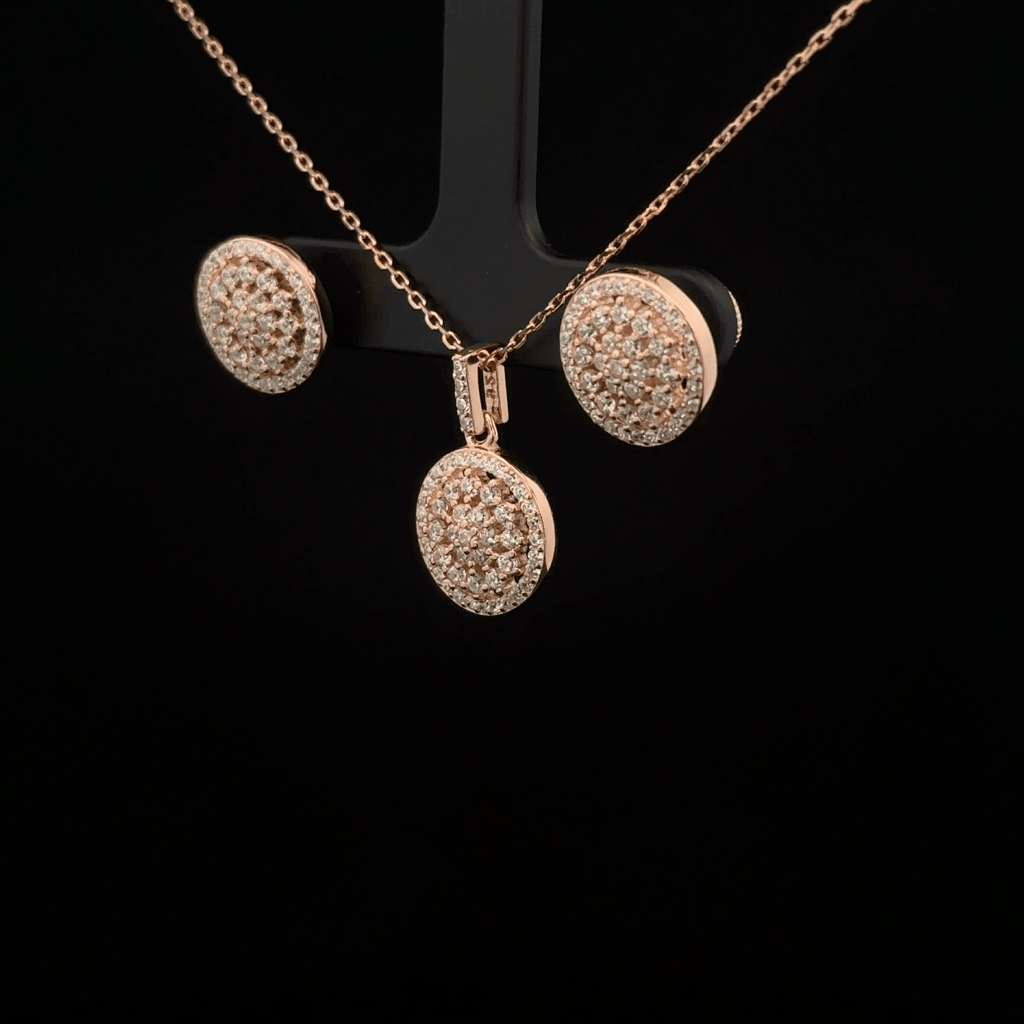 Circle Chain Pendant Earrings