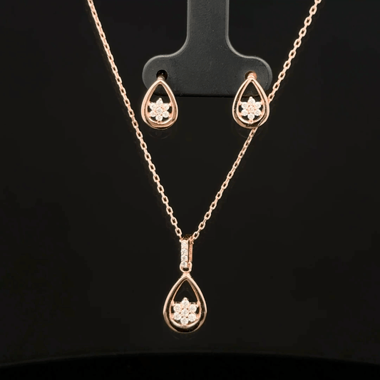 Drop Chain Pendant Earrings