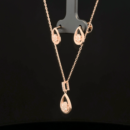 Drop Chain Pendant Earrings