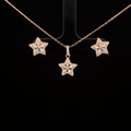 Star Chain Pendant Earrings