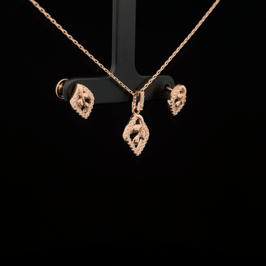 Leaf Chain Pendant Earrings