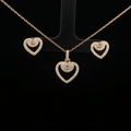 Heart Chain Pendant Earrings