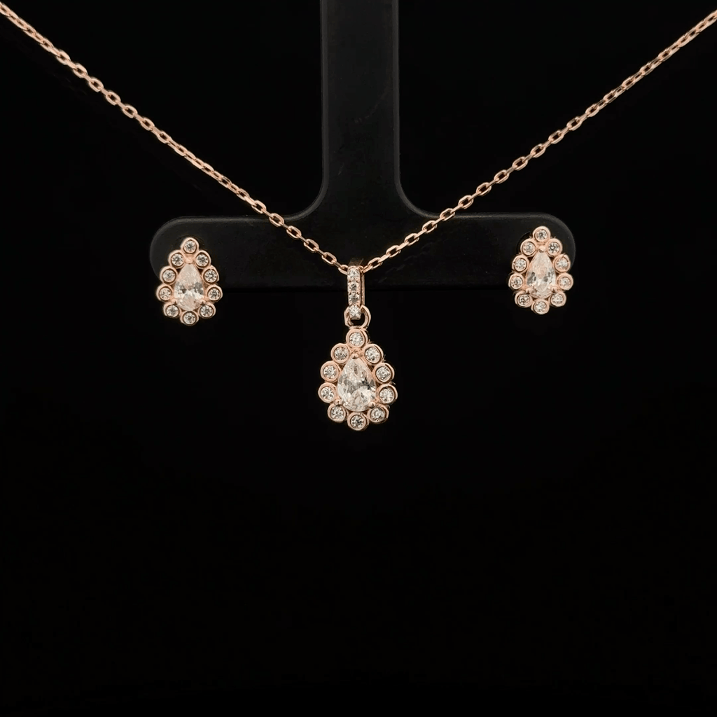 Oval Chain Pendant Earrings