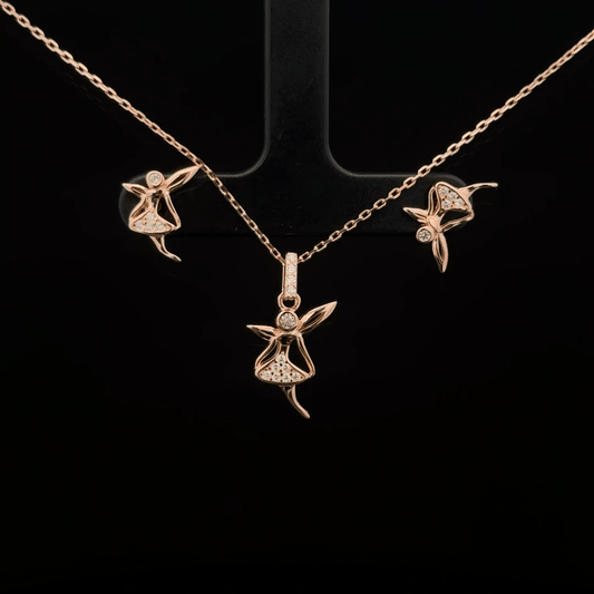 Angel Chain Pendant Earrings