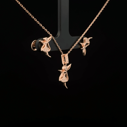 Angel Chain Pendant Earrings