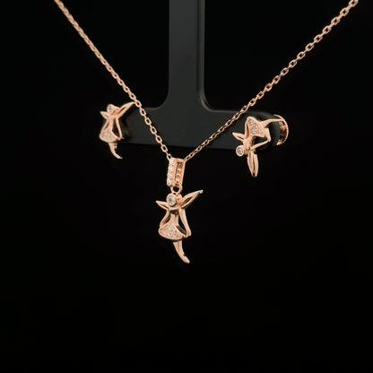 Angel Chain Pendant Earrings