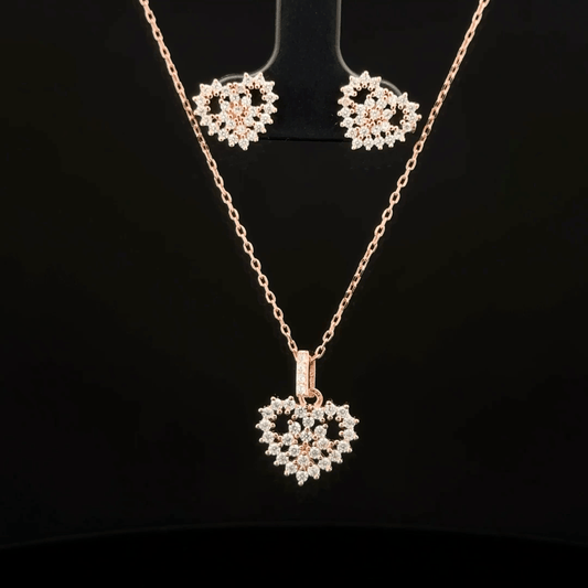 Heart Chain Pendant Earrings