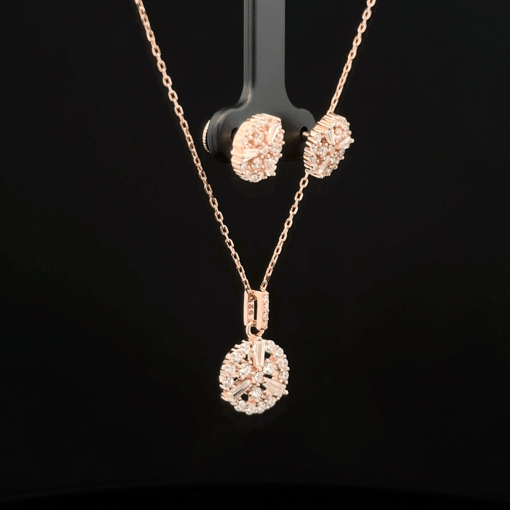 Wheel Chain Pendant Earrings