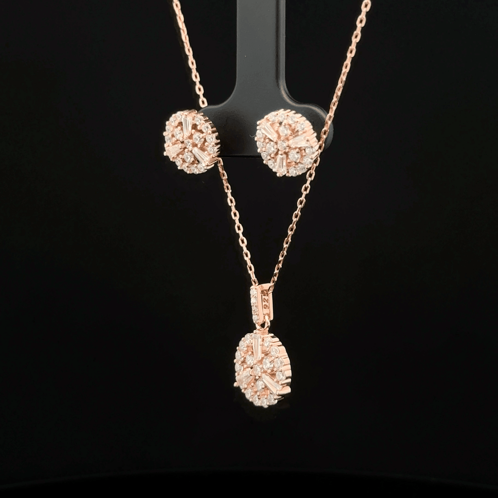 Wheel Chain Pendant Earrings