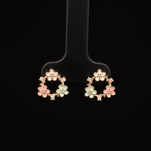 Rosegold Flower Earring