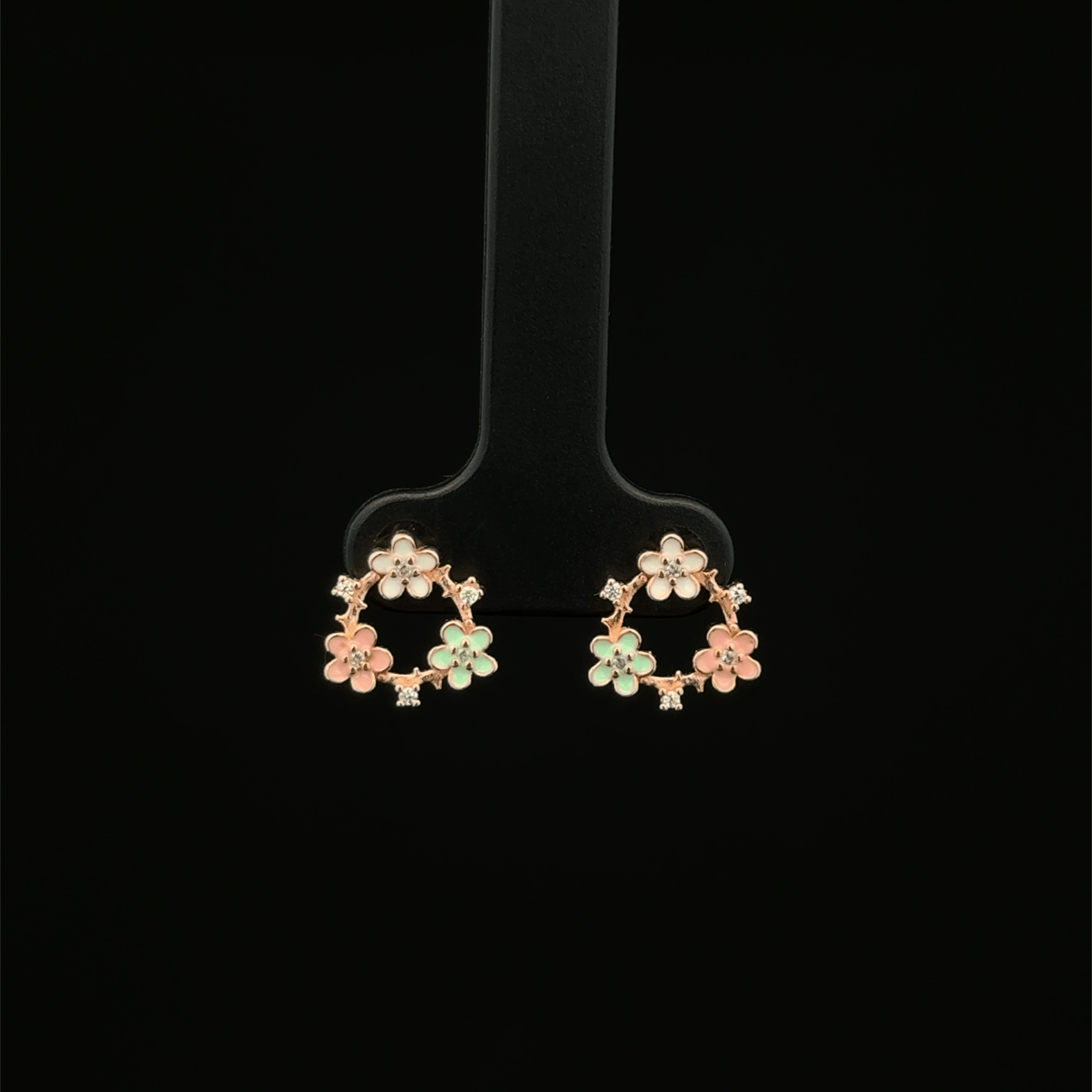 Rosegold Flower Earring