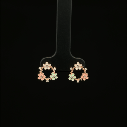 Rosegold Flower Earring