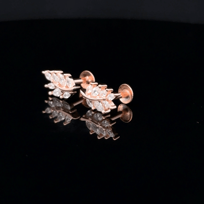ROSEGOLD LEAF EARRING