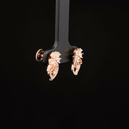 ROSEGOLD 7 STONE EARRING