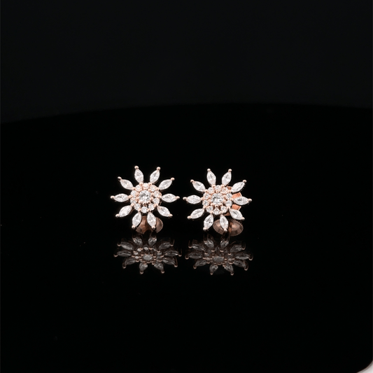 ROSEGOLD DIAMOND SETTING EARRING