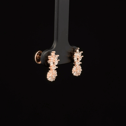 7 STONE LEAF EARRING
