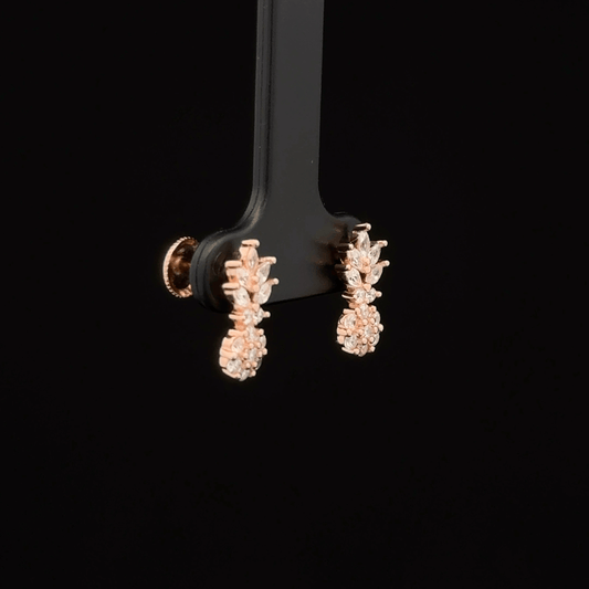 7 STONE LEAF EARRING