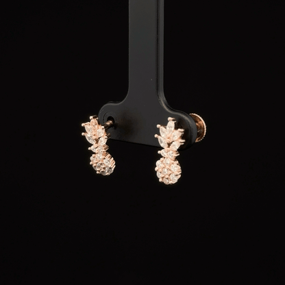 7 STONE LEAF EARRING