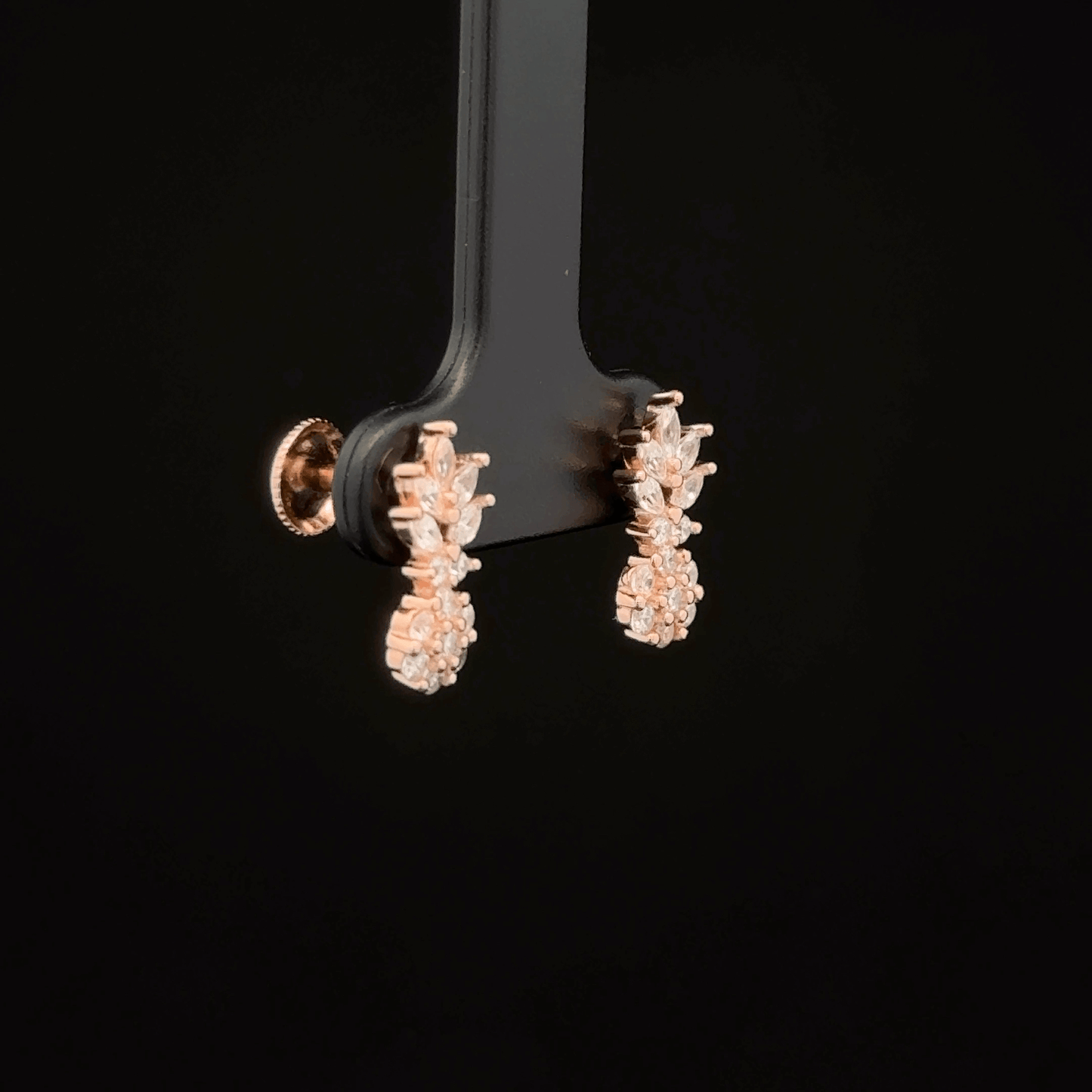 7 STONE LEAF EARRING