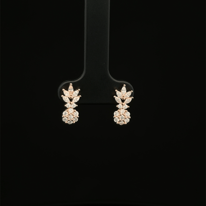 7 STONE LEAF EARRING