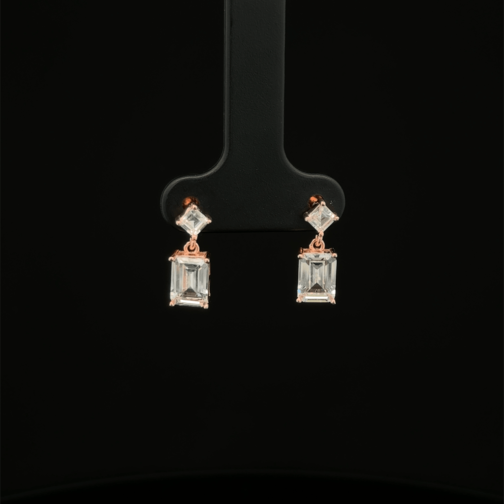 ROSEGOLD RECTANGLE EARRING