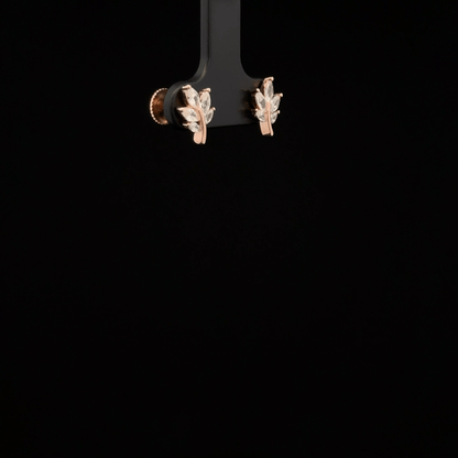 ROSEGOLD LEAF EARRING