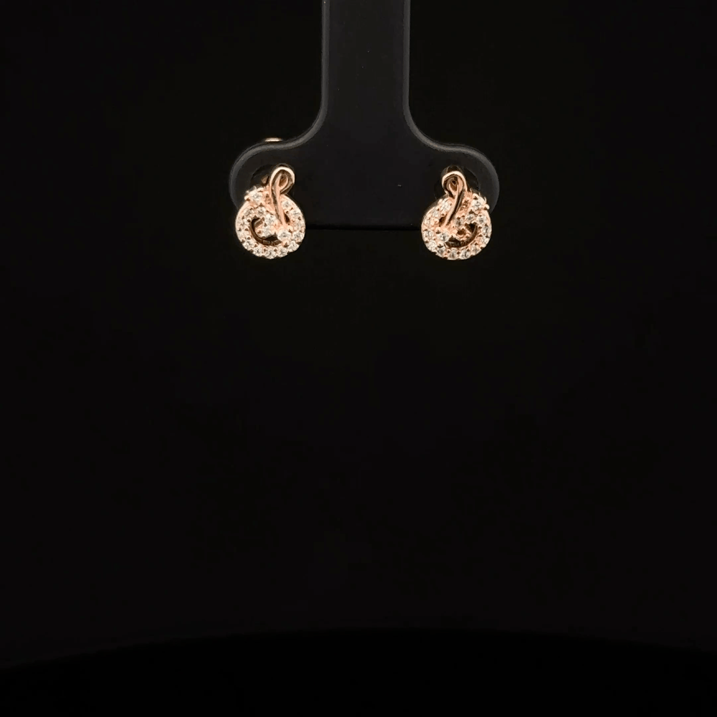 ROSEGOLD CIRCLE BOW EARRING