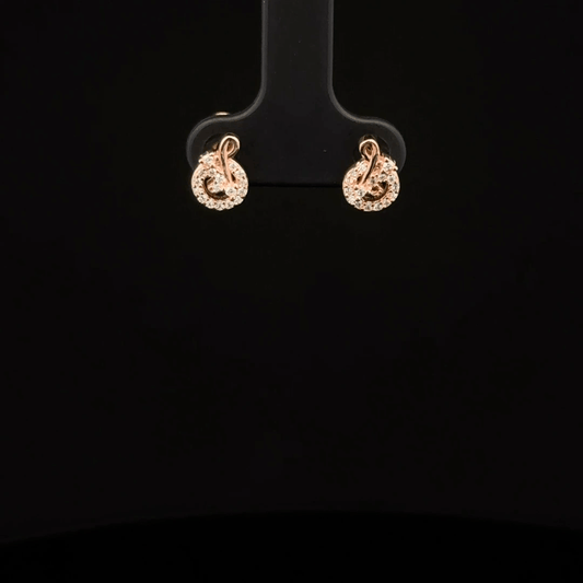 ROSEGOLD CIRCLE BOW EARRING