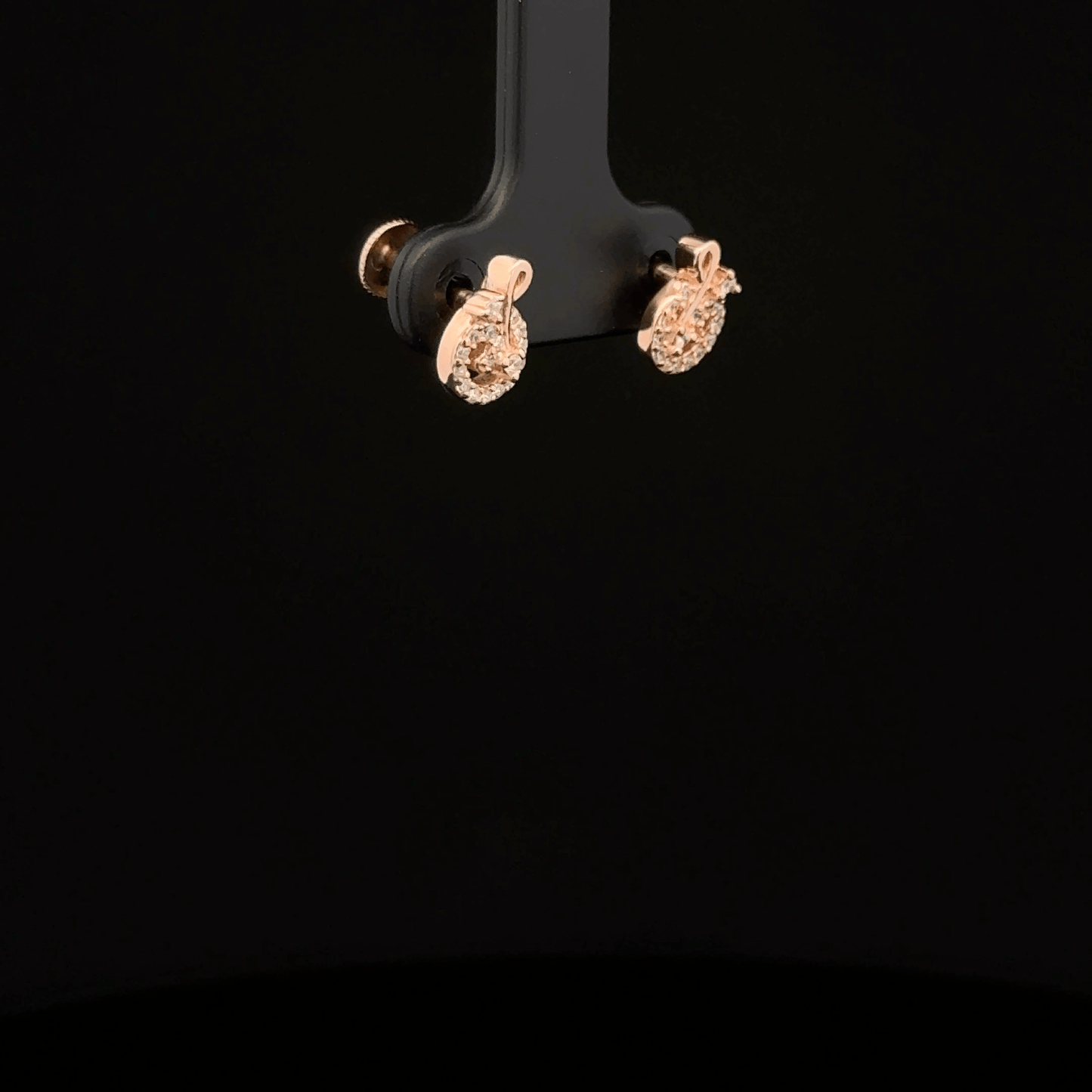 ROSEGOLD CIRCLE BOW EARRING