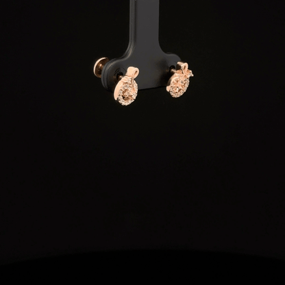 ROSEGOLD CIRCLE BOW EARRING