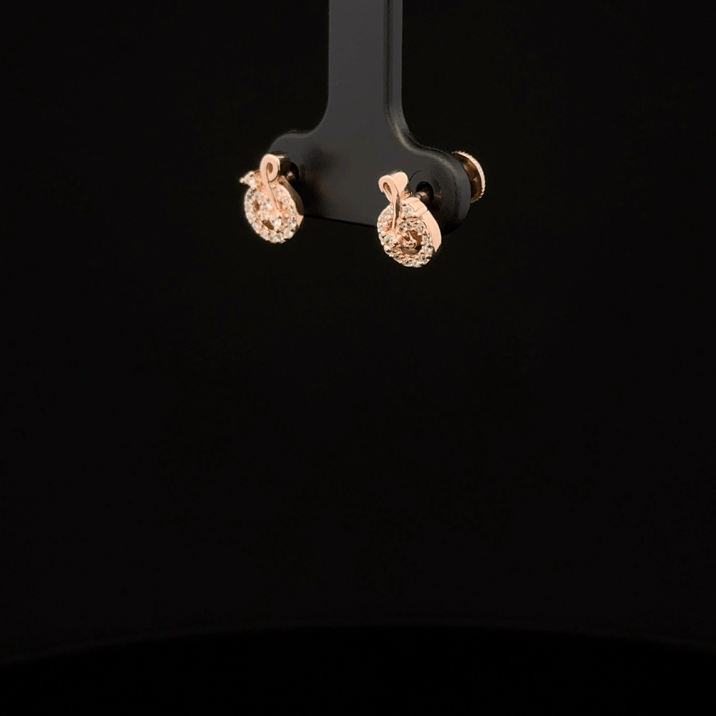 ROSEGOLD CIRCLE BOW EARRING