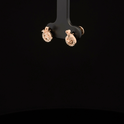 ROSEGOLD CIRCLE BOW EARRING