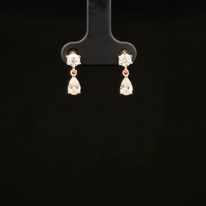 ROSEGOLD STONE HANGING EARRING