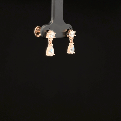ROSEGOLD STONE HANGING EARRING