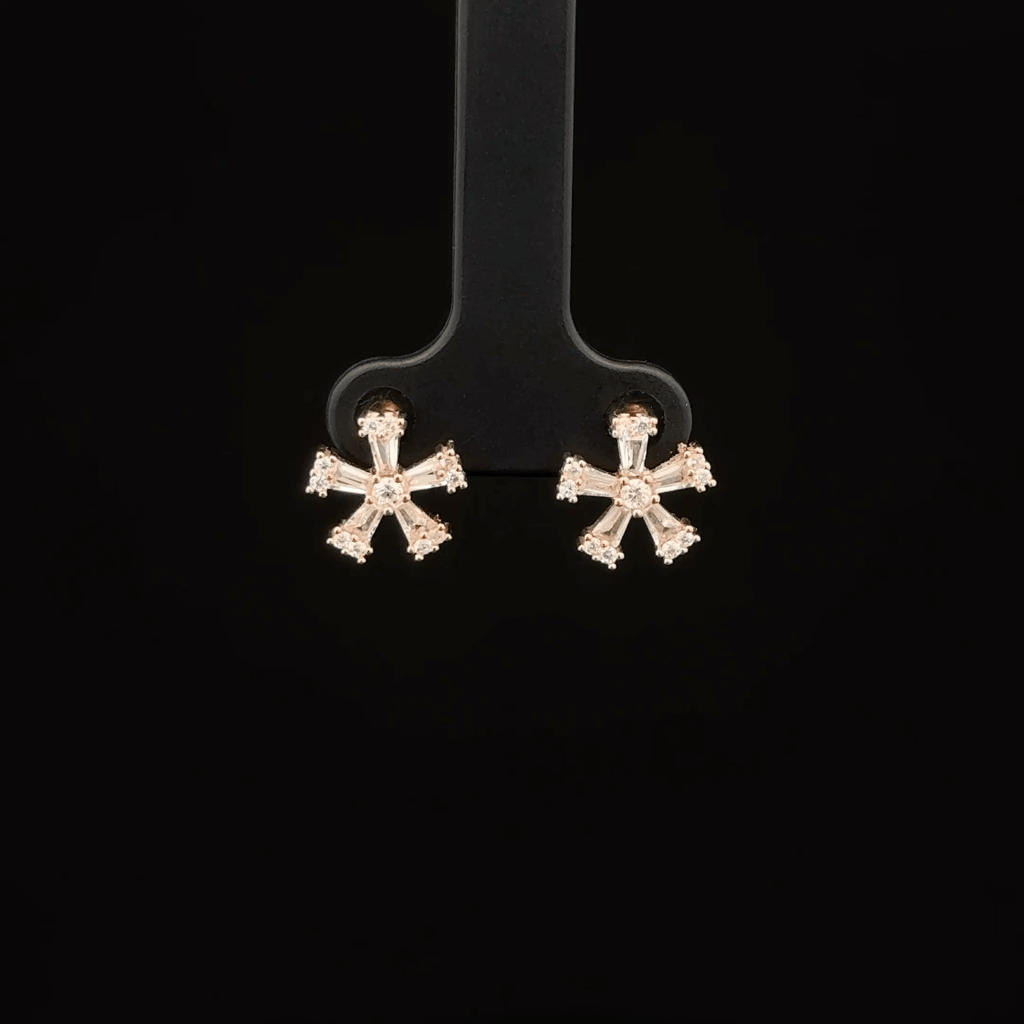 MULTISTONE ROSEGOLD EARRING