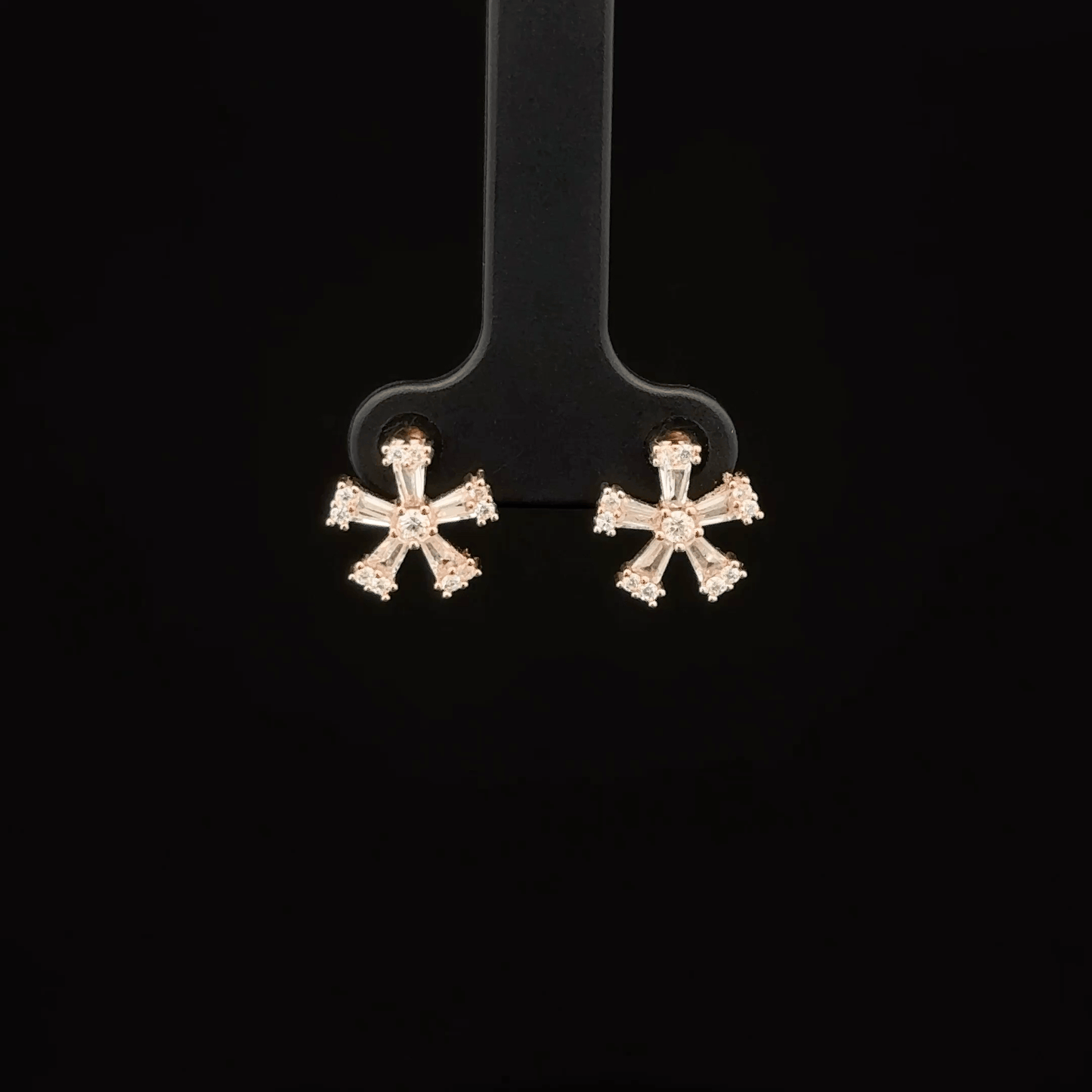 MULTISTONE ROSEGOLD EARRING