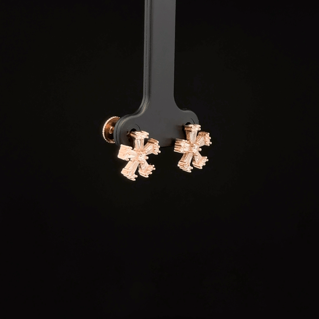 MULTISTONE ROSEGOLD EARRING
