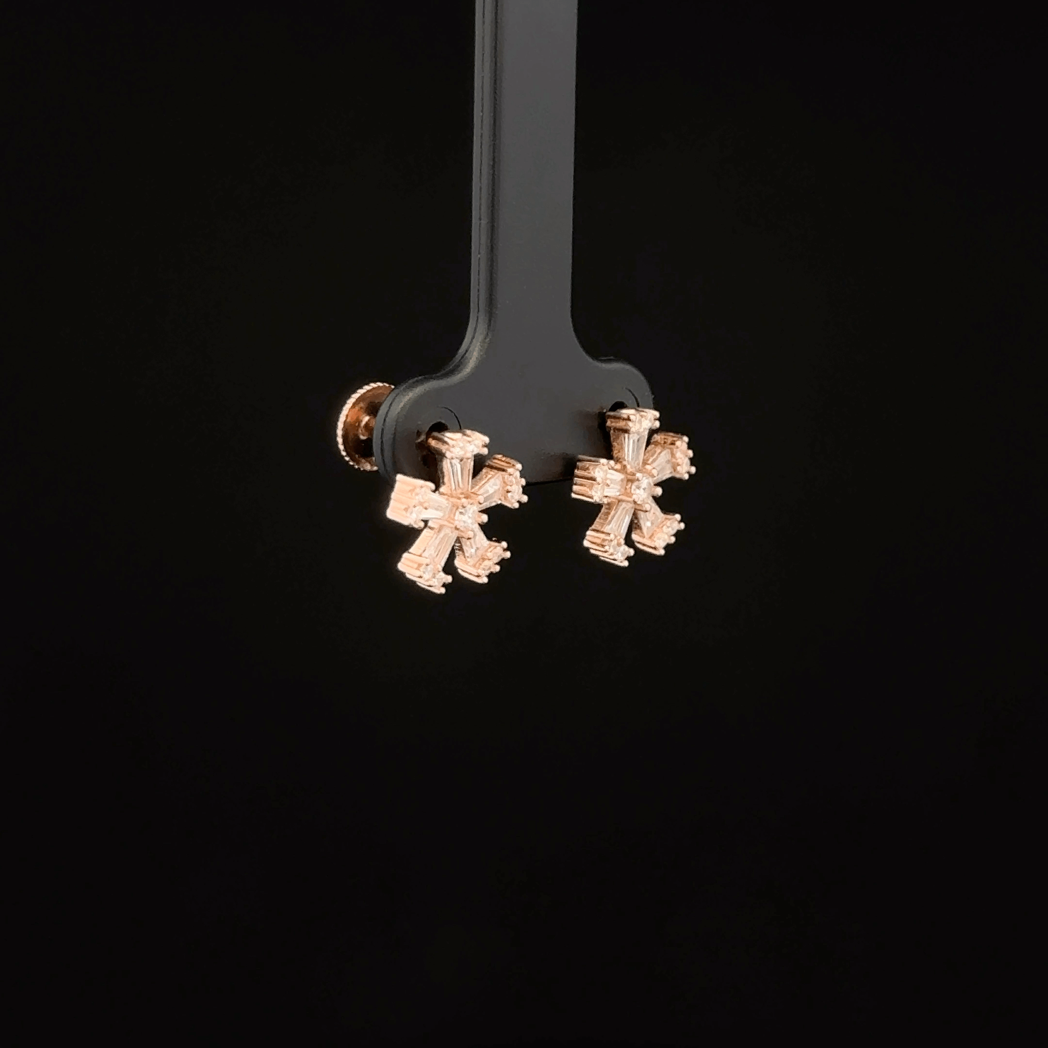 MULTISTONE ROSEGOLD EARRING