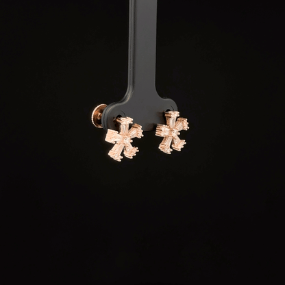 MULTISTONE ROSEGOLD EARRING