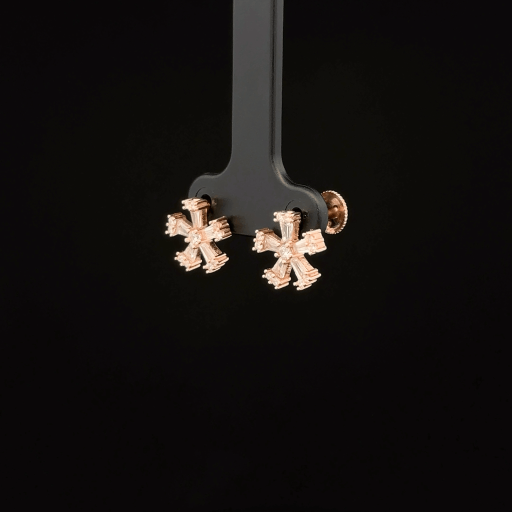 MULTISTONE ROSEGOLD EARRING