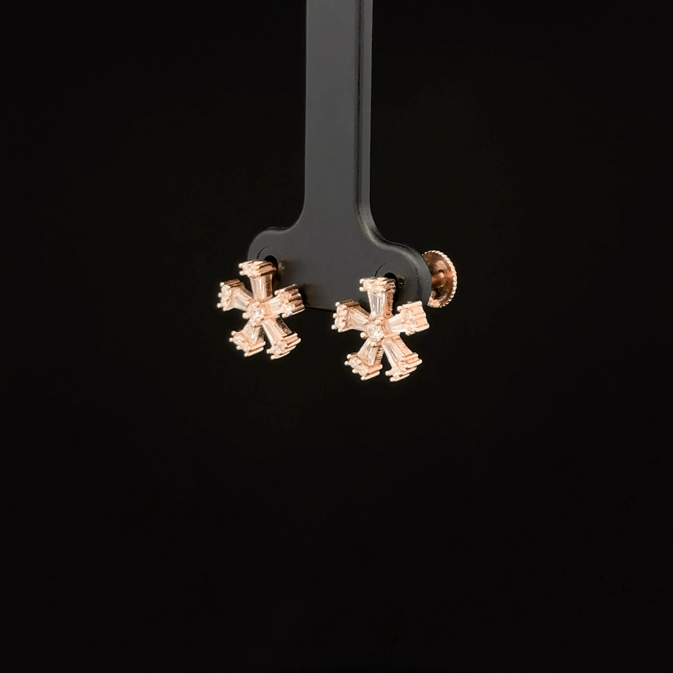 MULTISTONE ROSEGOLD EARRING