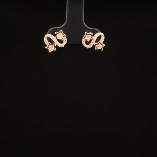 S STAR ROSEGOLD EARRING