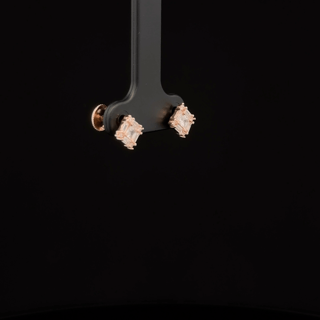 SQUARE STONE EARRING