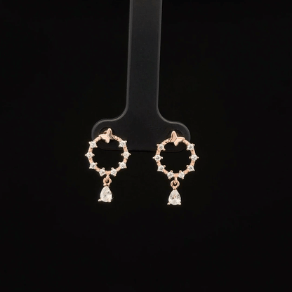 CIRCULAR HANGING BUTTERFLY EARRING