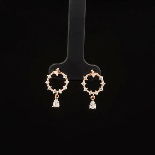 CIRCULAR HANGING BUTTERFLY EARRING