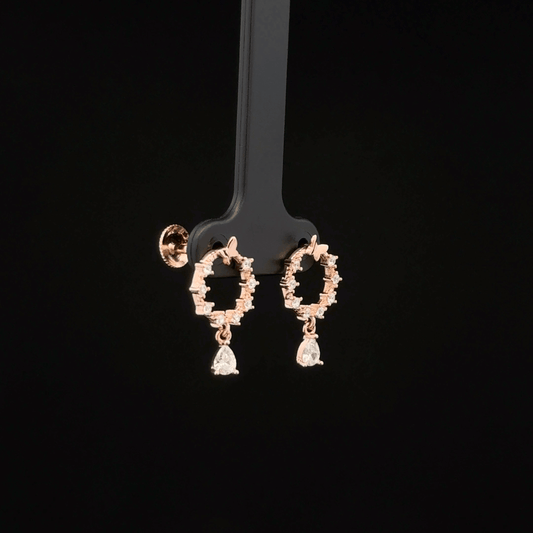 CIRCULAR HANGING BUTTERFLY EARRING