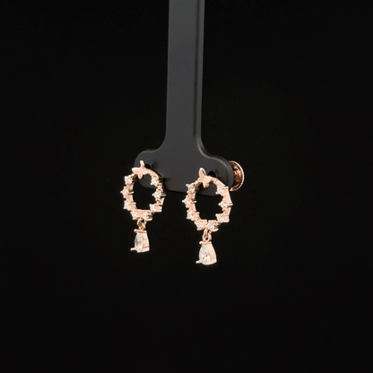 CIRCULAR HANGING BUTTERFLY EARRING