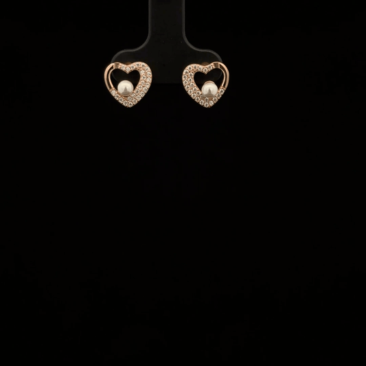 HEART PEARL EARRING