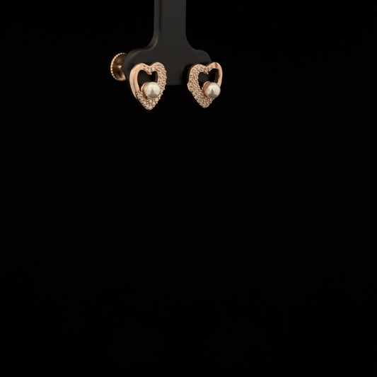 HEART PEARL EARRING