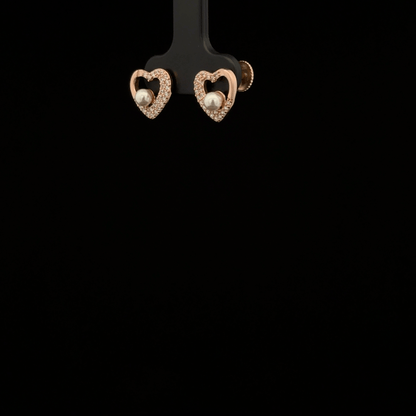 HEART PEARL EARRING